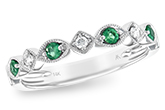 G212-44085: LDS WED RG .15 EMERALD .21 TGW