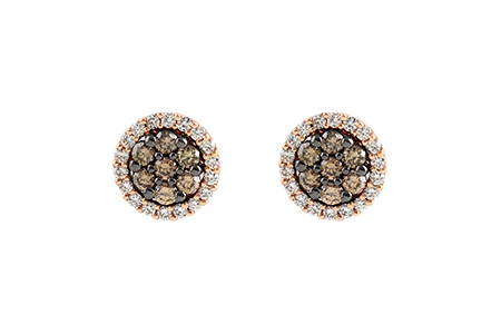 G214-25831: EARR .39 BROWN DIA .64 TW