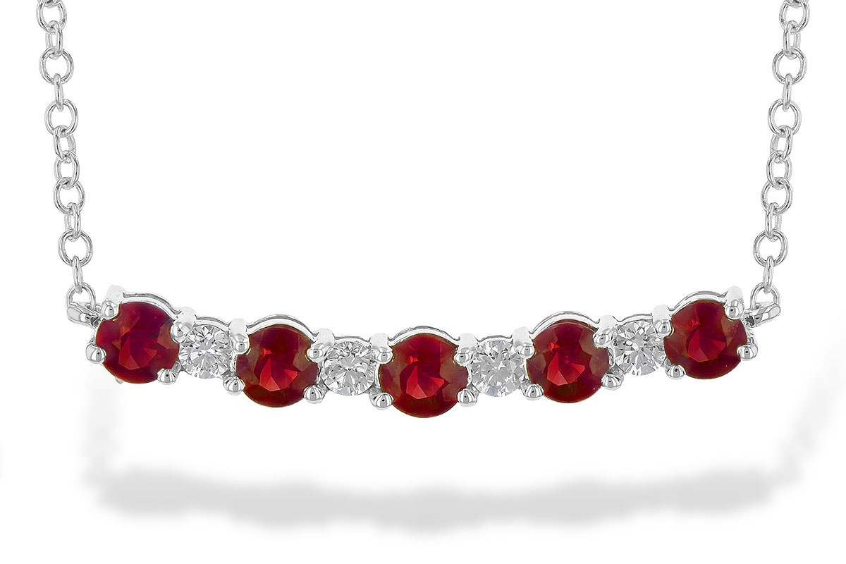 G217-90367: NECK .58 TW RUBY .70 TGW