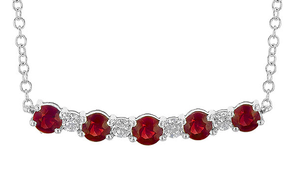 G217-90367: NECK .58 TW RUBY .70 TGW