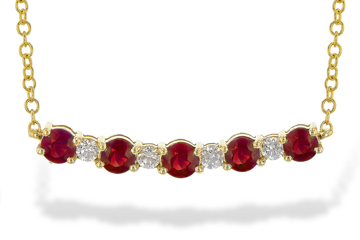 G217-90367: NECK .58 TW RUBY .70 TGW