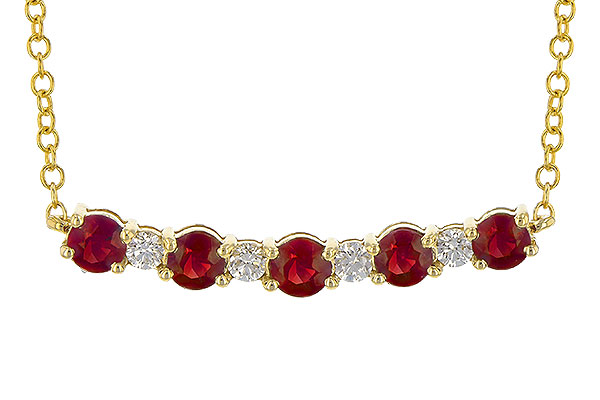 G217-90367: NECK .58 TW RUBY .70 TGW