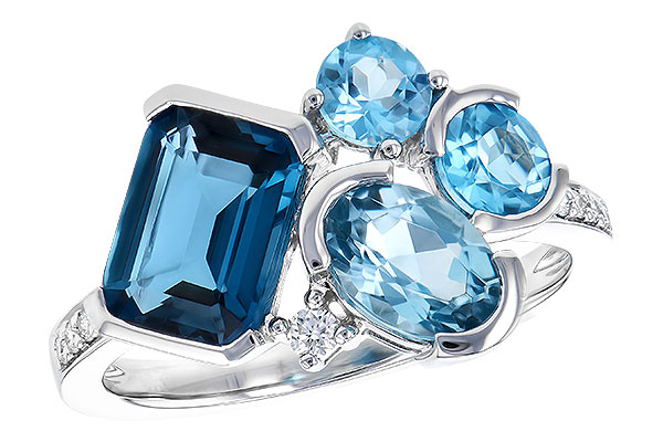 G300-61313: LDS RG 3.08 BLUE TOPAZ TW 3.15 TGW