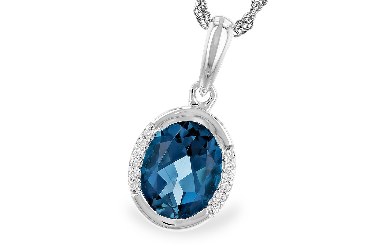 G301-49522: NECK 1.90 TW LONDON BLUE TOPAZ 1.93 TGW (9x7 LBT)