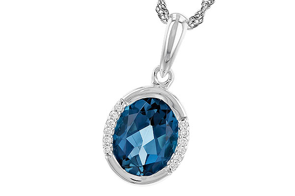 G301-49522: NECK 1.90 TW LONDON BLUE TOPAZ 1.93 TGW (9x7 LBT)