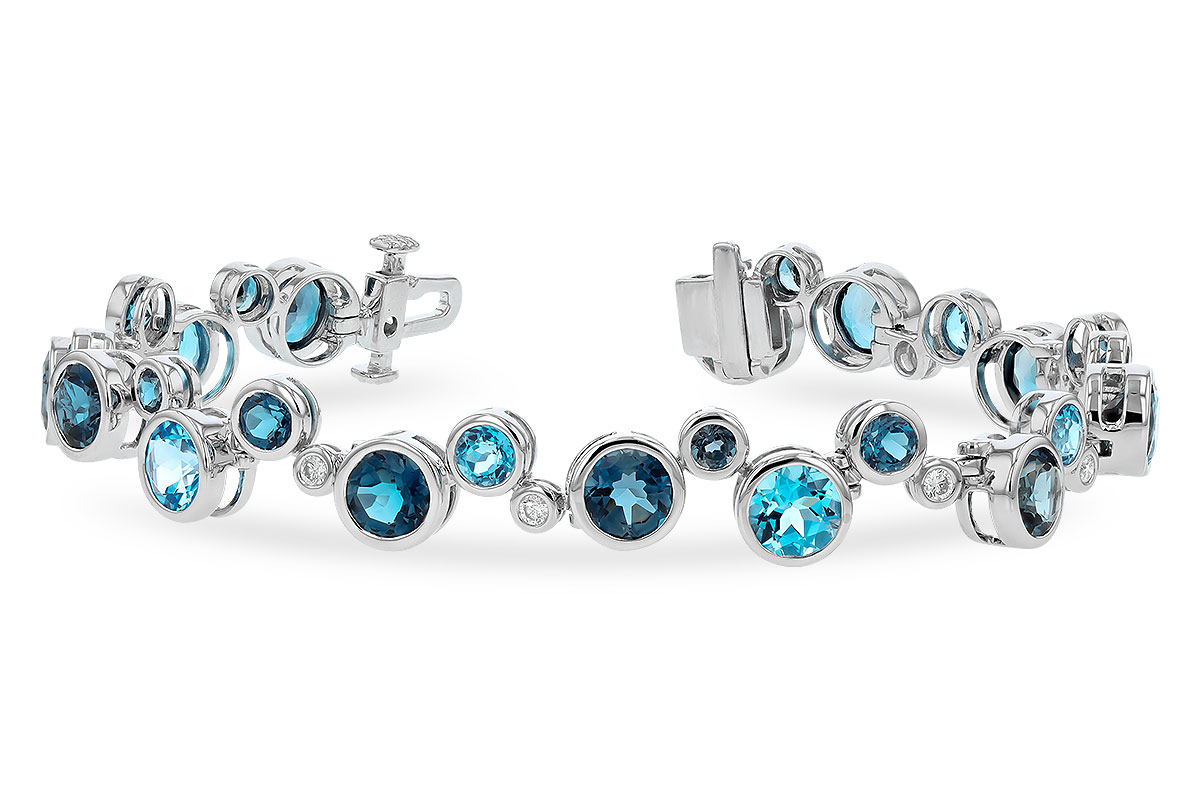 G301-50376: BRACELET 15.65 TW BLUE TOPAZ 15.95 TGW