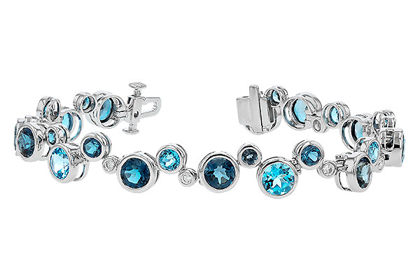 G301-50376: BRACELET 15.65 TW BLUE TOPAZ 15.95 TGW