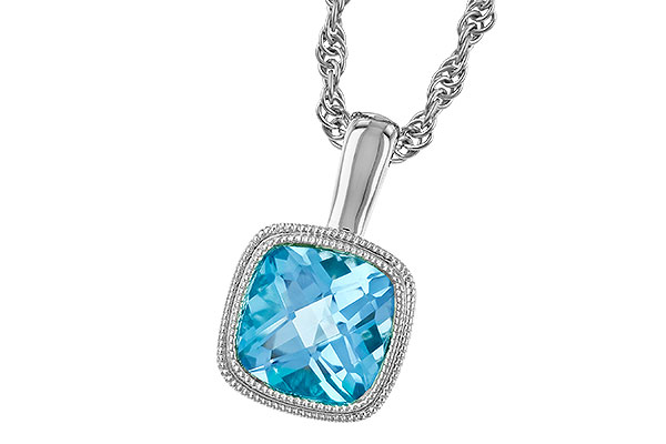 G301-51358: NECKLACE 1.10 CT BLUE TOPAZ