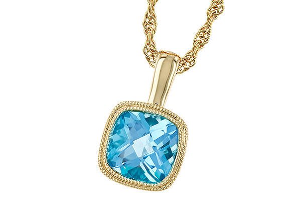 G301-51358: NECKLACE 1.10 CT BLUE TOPAZ