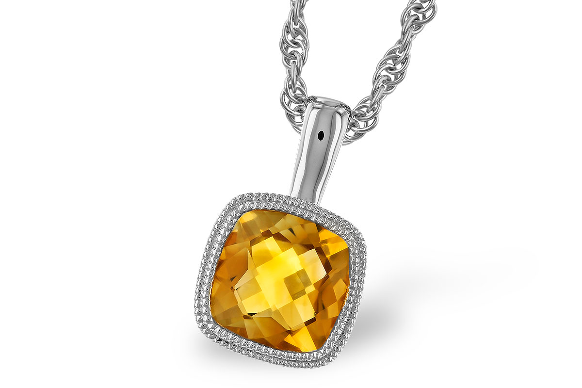 G301-52185: NECKLACE .75 CT CITRINE