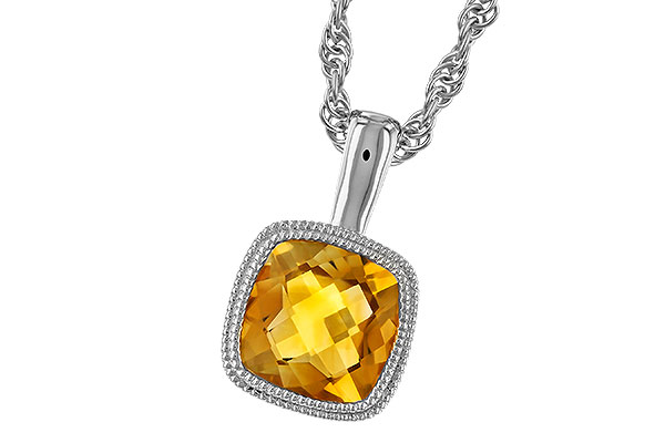 G301-52185: NECKLACE .75 CT CITRINE