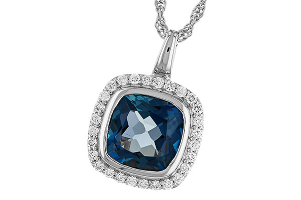 G301-52213: NECK 3.85 LONDON BLUE TOPAZ 4.15 TGW (9MM LBT)