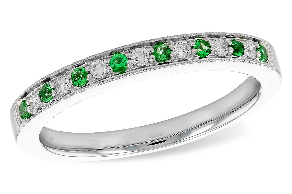 G301-54085: LDS WED RG .07 EMERALD .16 TGW