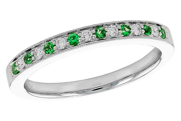 G301-54085: LDS WED RG .07 EMERALD .16 TGW