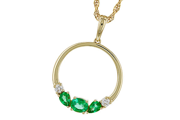 G302-40440: NECKLACE .52 EMERALD .62 TGW