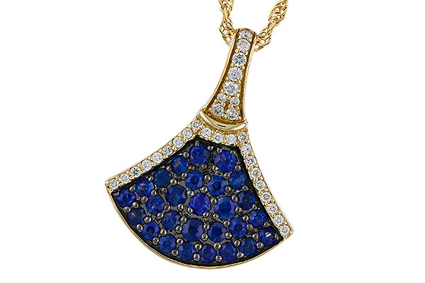 G302-40449: NECKLACE .71 TW SAPPHIRE .85 TGW