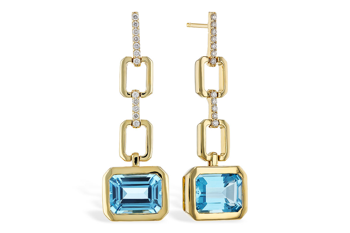 G302-41285: EARRINGS 3.20 BLUE TOPAZ 3.32 TGW (8x6MM BT)