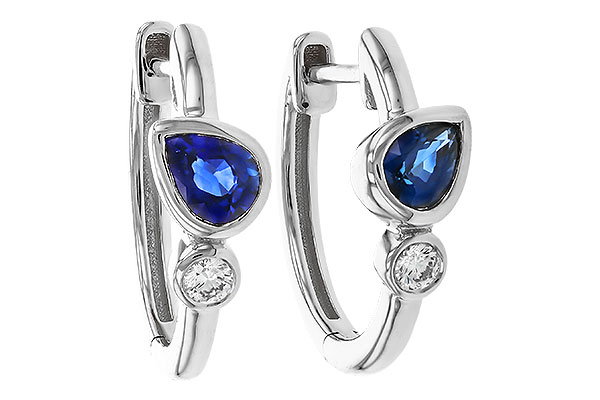 G302-41358: EARRINGS .51 SAPPHIRE .57 TGW