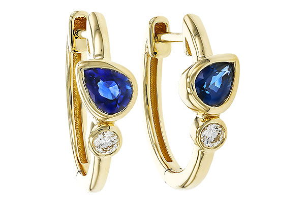 G302-41358: EARRINGS .51 SAPPHIRE .57 TGW