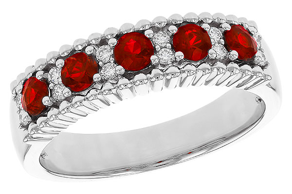 G302-44976: LDS WED RG .60 TW RUBY .72 TGW