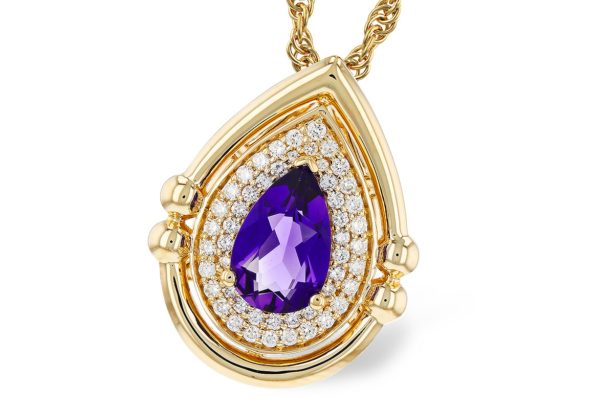 G303-27685: NECKLACE .70 AMETHYST .86 TGW (8x5MM AMY)