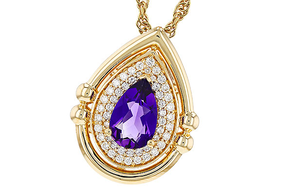 G303-27685: NECKLACE .70 AMETHYST .86 TGW (8x5MM AMY)