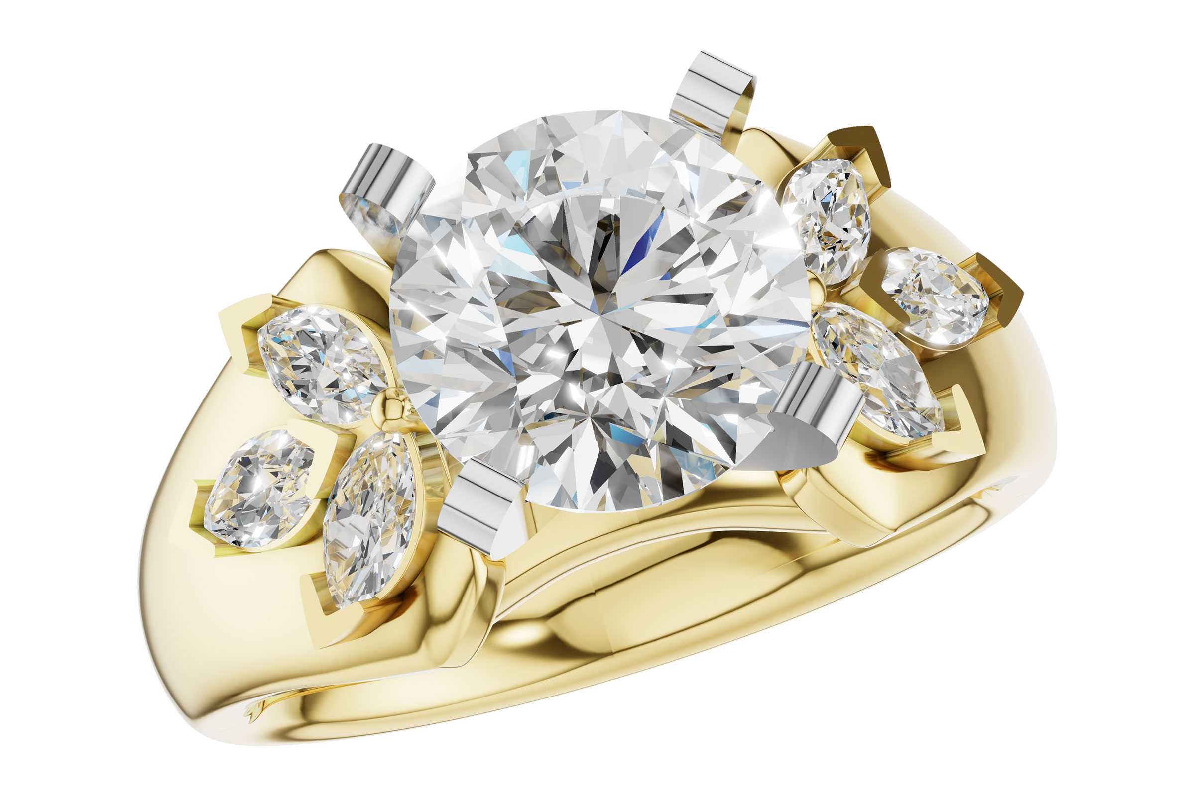 G303-28567: LDS SEMI DIA RG .38 TW MARQUISE DIAS