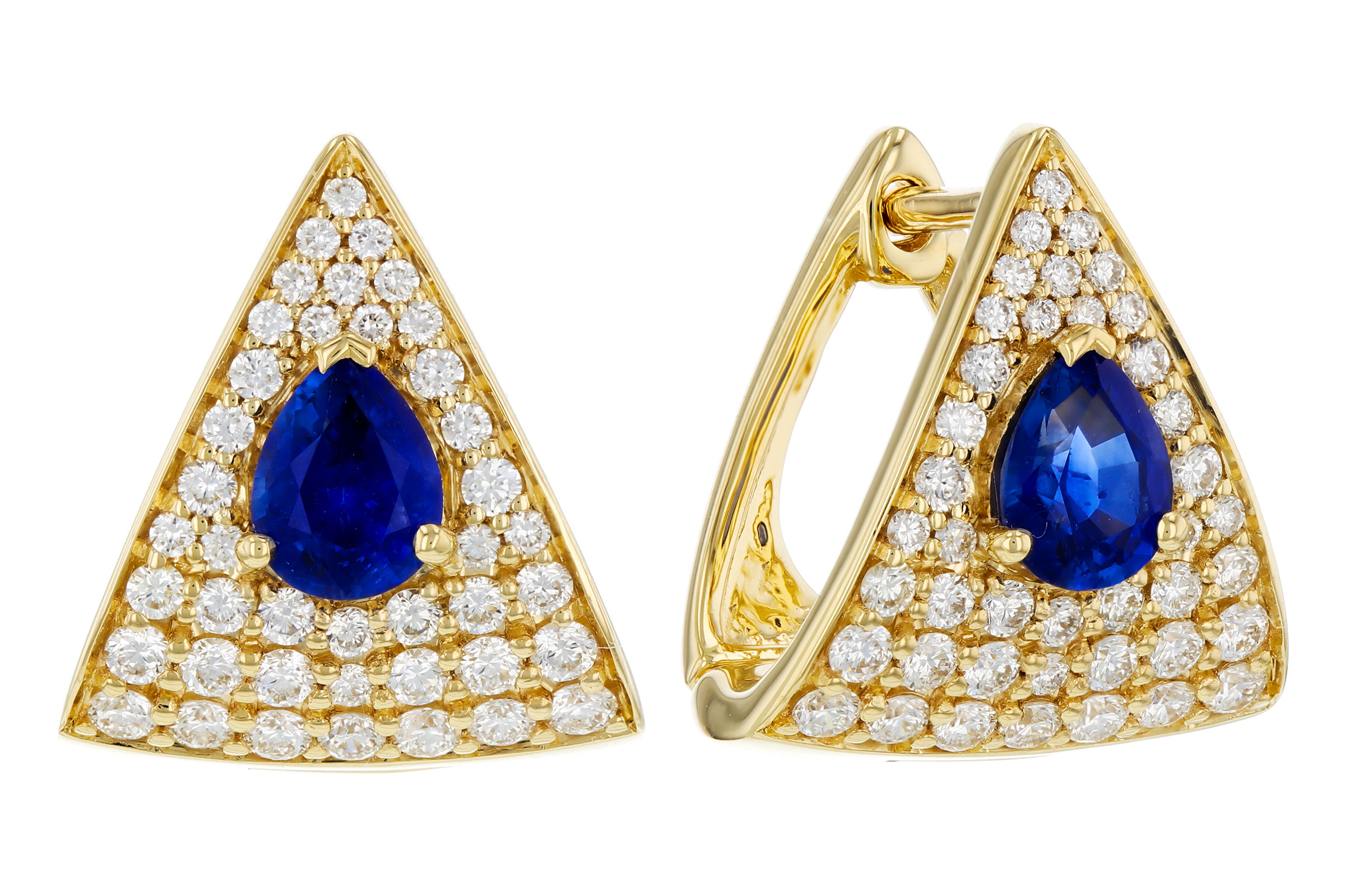 G303-29522: EARRINGS .65 TW SAPPHIRE 1.20 TGW (5x4MM SA)