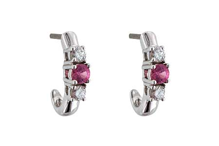 H121-48576: EARRINGS .28 PINK SAPH .50 TGW