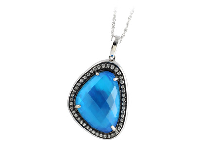 H215-11340: NECK 11.99 BLUE TOPAZ 12.19 TGW