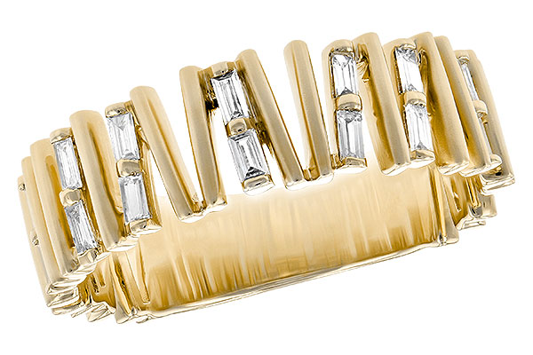 H217-86740: LDS DIA WED RG .24 TW BAGUETTES