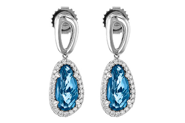 H217-89467: EARR 4.05 LONDON BLUE TOPAZ 4.36 TGW