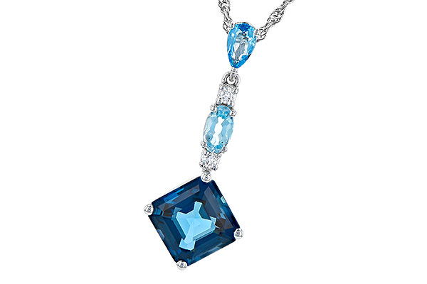 H300-57676: NECK 2.95 TW BLUE TOPAZ 3.00 TGW