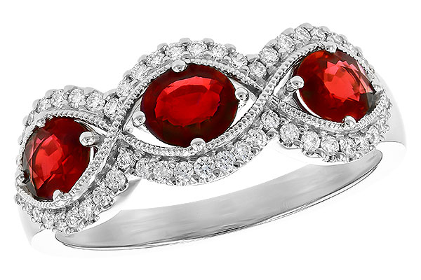 H300-58603: LDS WED RG 1.10 TW RUBY 1.35 TGW (6x4MM RUBY)