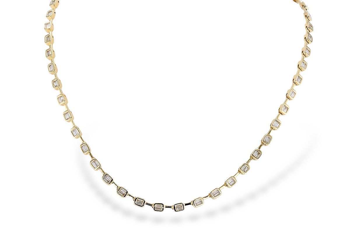 H301-50403: NECKLACE 2.05 TW BAGUETTES (17 INCHES)