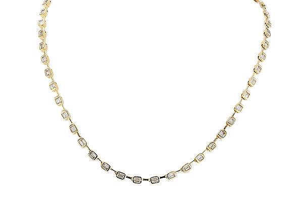 H301-50403: NECKLACE 2.05 TW BAGUETTES (17 INCHES)