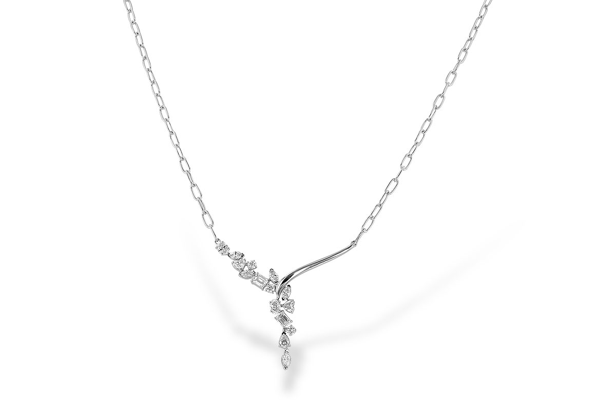 H301-52222: NECKLACE 1.22 TW FANCY CUT DIAMONDS (18")