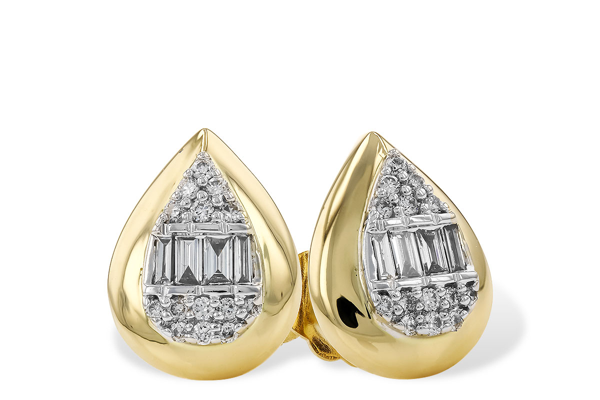 H301-54022: EARRINGS .09 BAG .18 TW