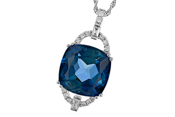 H302-37694: NECK 9.00 LONDON BLUE TOPAZ 9.20 TGW (12MM LBT)