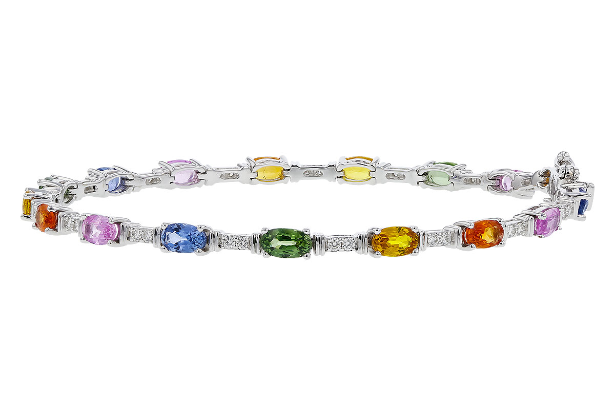 H302-38622: BRACELET 4.76 MULTI-COLOR SAPPH 5.08 TGW (7")