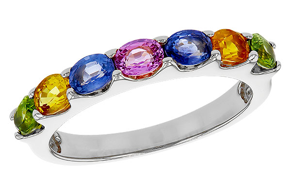 H302-39485: LDS WED RG 1.54 TW MULTI-COLOR SAPPHIRE