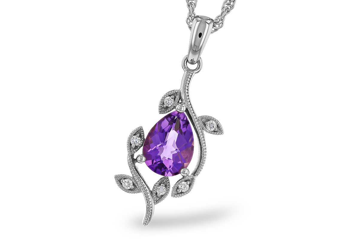 H302-39503: NECKLACE .88 AMETHYST .93 TGW (8x6MM AMY)