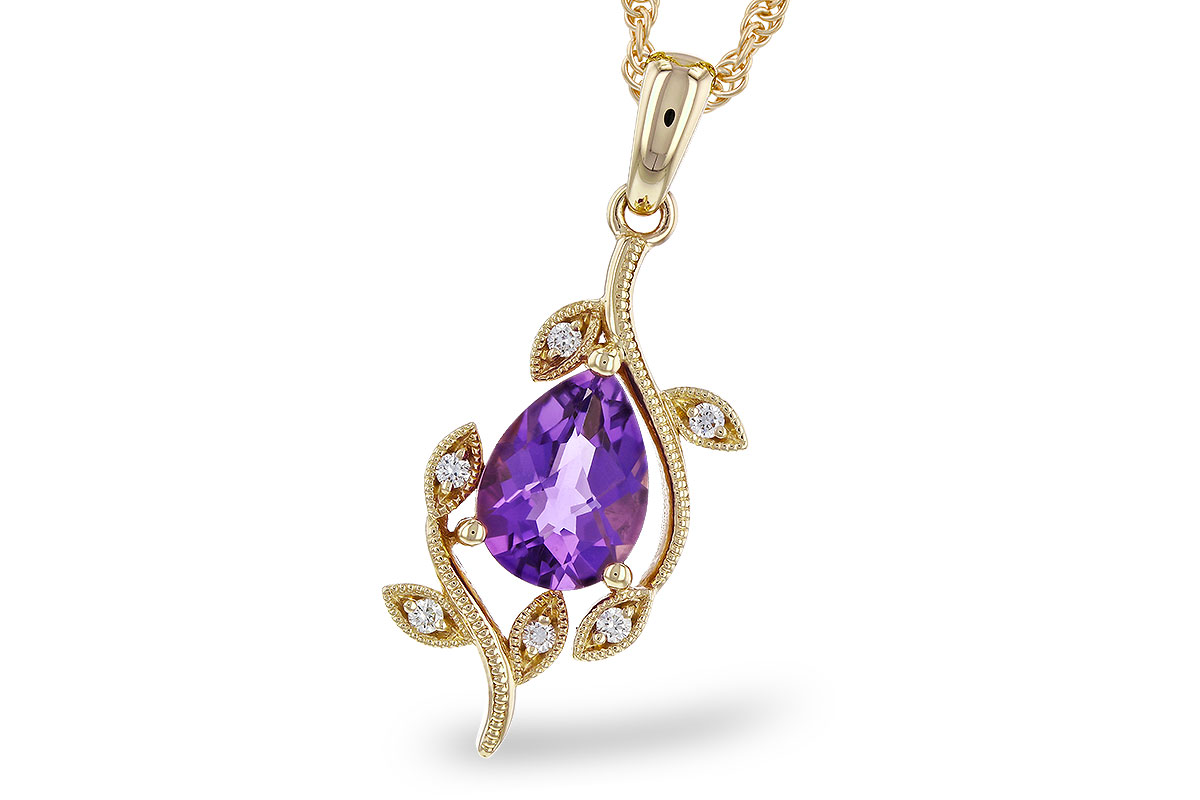 H302-39503: NECKLACE .88 AMETHYST .93 TGW (8x6MM AMY)