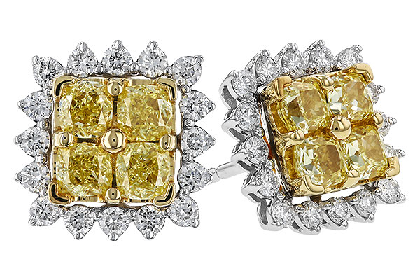 H302-40403: EARR 1.04 FANCY YELLOW DIAMONDS 1.44 TW