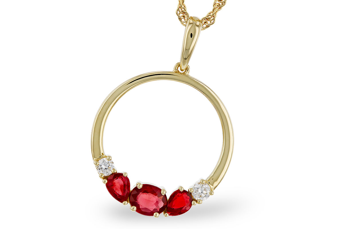 H302-40431: NECKLACE .79 RUBY .89 TGW