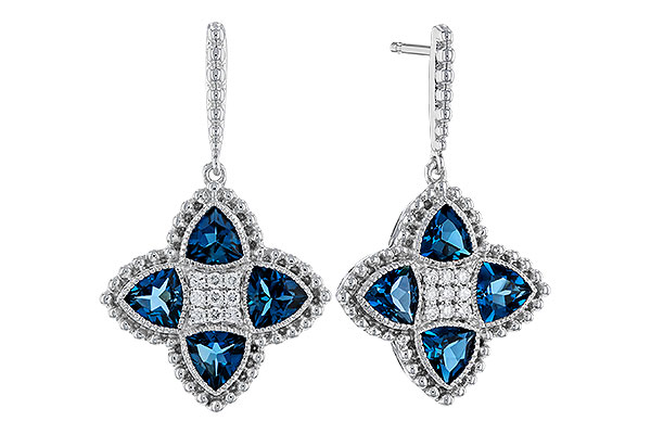 H302-41285: EARRINGS 1.73 LONDON BLUE TOPAZ 1.82 TGW