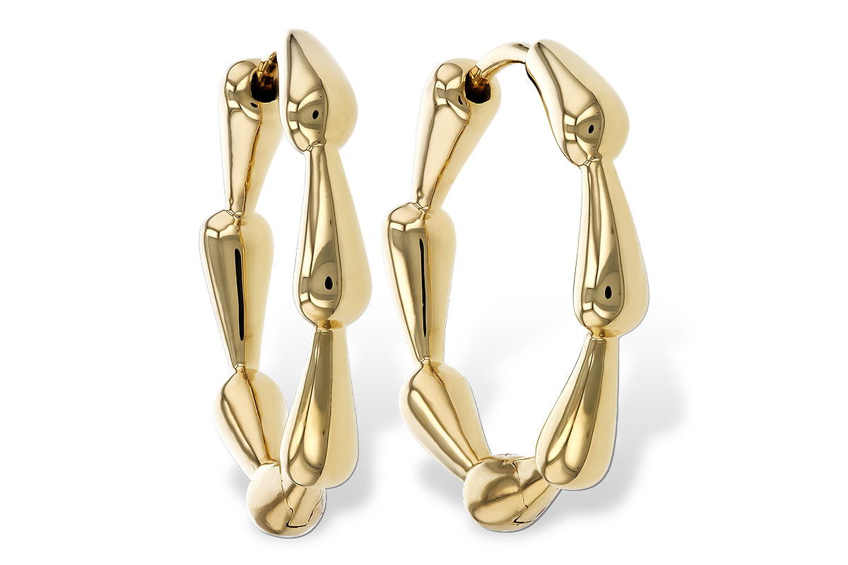H302-42231: GOLD EARRINGS (21MM)