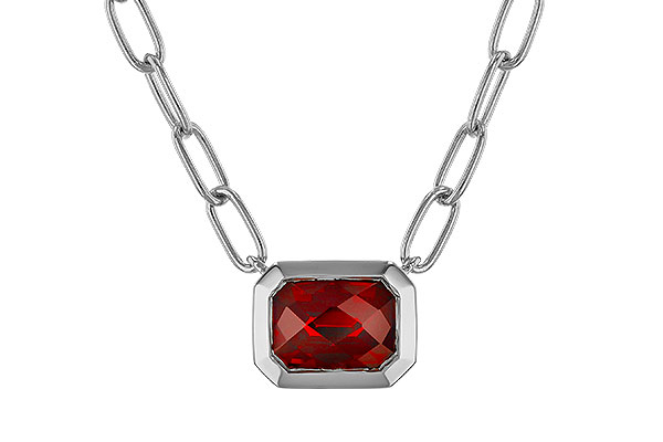 H302-42249: NECKLACE 1.45 GARNET (18")