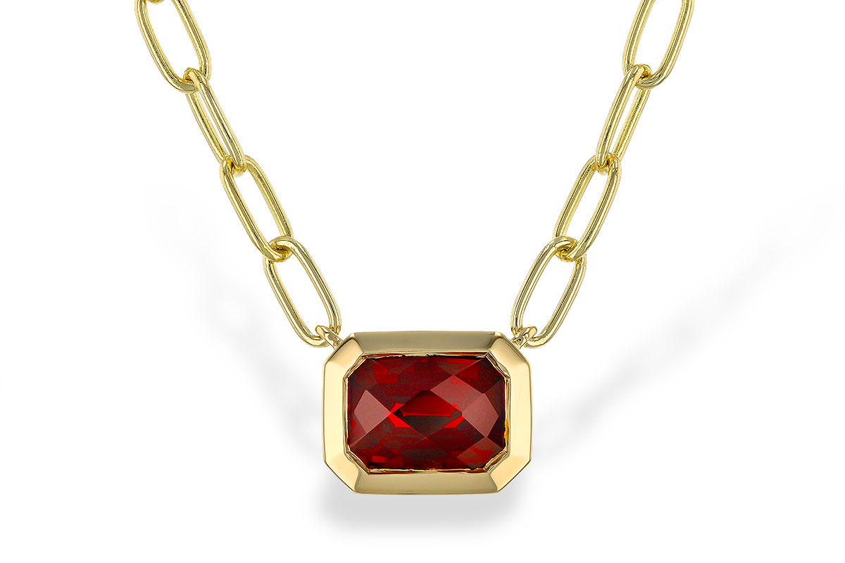 H302-42249: NECKLACE 1.45 GARNET (18")