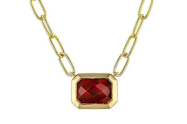 H302-42249: NECKLACE 1.45 GARNET (18")